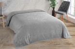 Простынь махровая Uniko crown home 220x240 см Вензель светло-серая