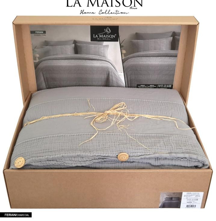 Постельное белье La Maison Feran Charcoal из муслина евро