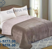 Покривало велюрове Colorful Home Зигзаг 200х230 см темно-бежеве