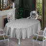 Скатерть овальная тефлоновая Maison Royale Nergis 160x220 см серая