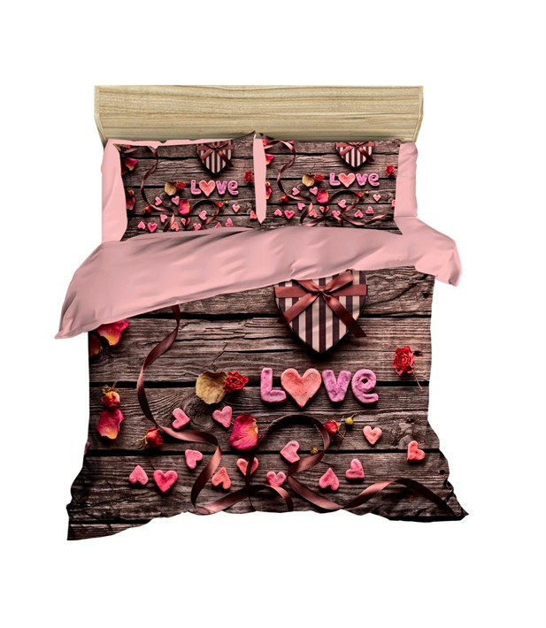 Постельное белье LightHouse ranforce 3D Sweet Love евро