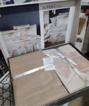 Постільна білизна First Choice Sofira beige сатин люкс полуторний