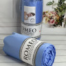 Простирадло сатинова Romeo Home 180x200+30 см з наволочками блакитна