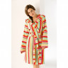 Халат женский Cawo Textil 7082-25  multicolor с капюшоном