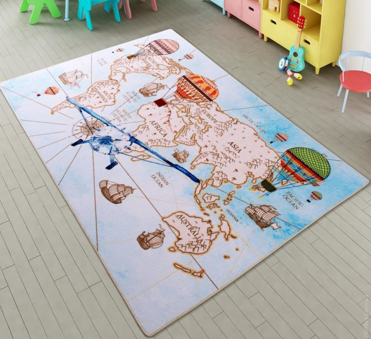 Коврик в детскую комнату Confetti Discover A. Mavi 100x150 см
