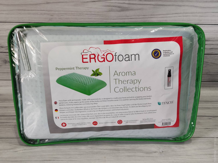 Ортопедическая подушка ErgoFoam Aroma Therapy с мятой