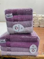Набор махровых полотенец Cestepe 70x140 см из 4 штук (фиолетовые)