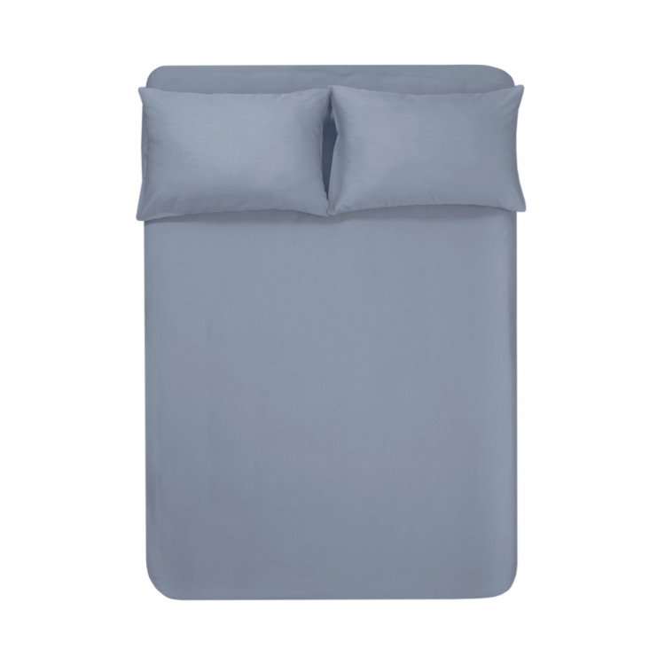 Простирадло на гумці з наволочками Penelope - Celine denim денім 180x200 + 50x70 см (2 шт.)