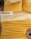 Покривало бавовняне Istanbul Zen Stone Hardal 230x250 см з наволочками 50х70 см