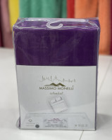 Простынь с наволочкой Massimo Moneli сатин-страйп фиолетовая 160х240 см