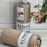 Простирадло сатинова Romeo Home 180x200+30 см з наволочками темно - бежева
