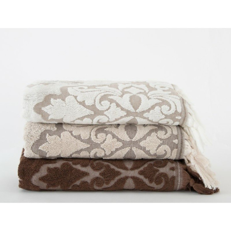 Полотенце махровое Irya Jakarli Vintage kahve (коричневое) кофе 70x130 см