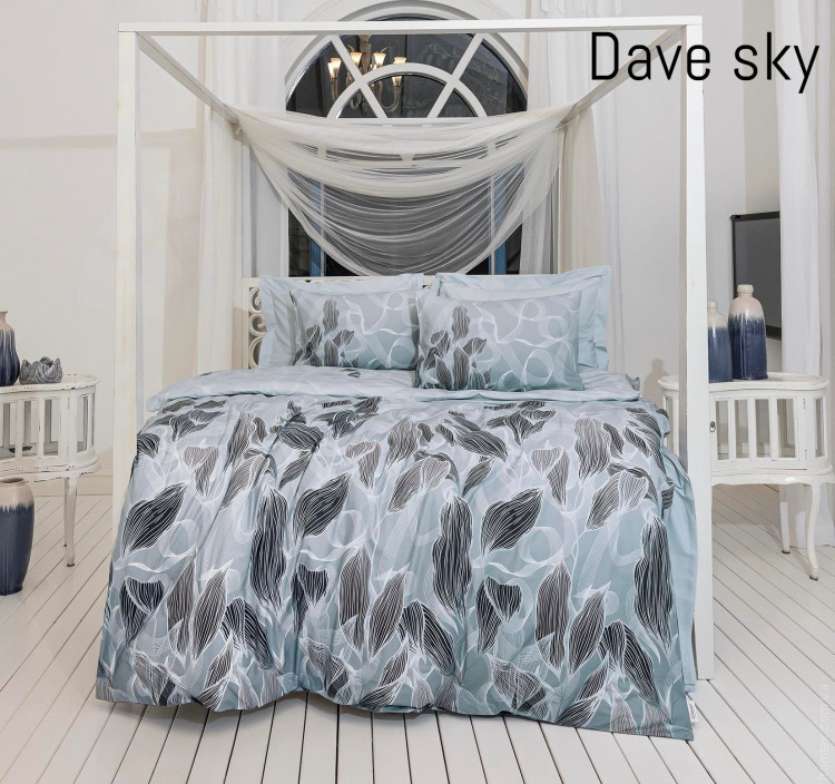 Постільна білизна Altinbasak Dave sky ранфорс євро