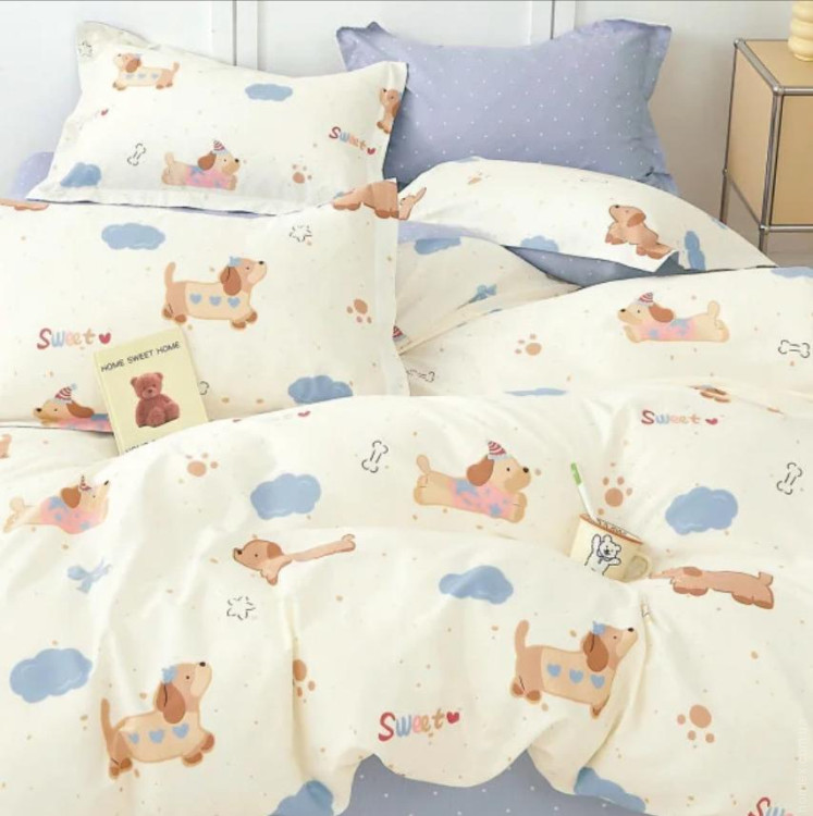 Постельное белье Вилюта 762 сатин-твилл для малышей + простынь на резинке