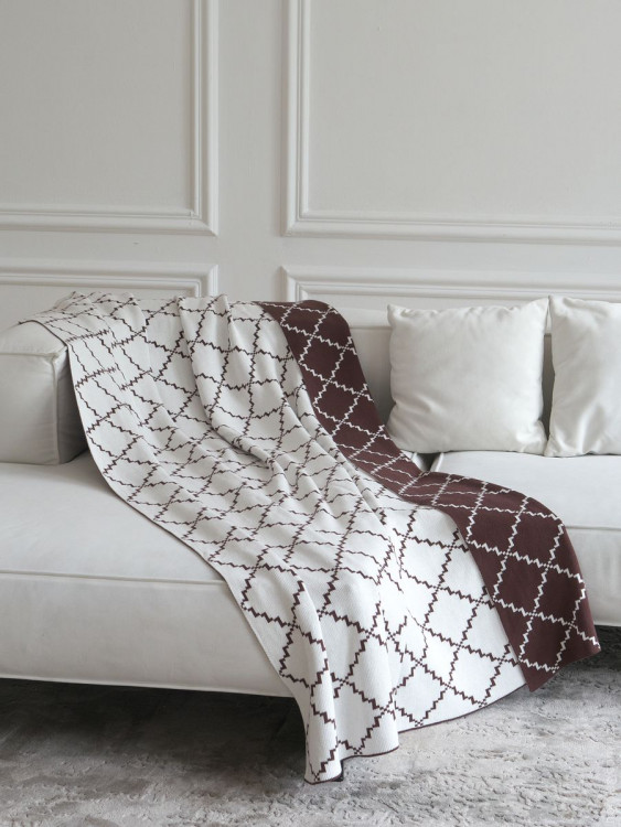 Плед La Modno Diamond Brown-Ecru 150x200 см