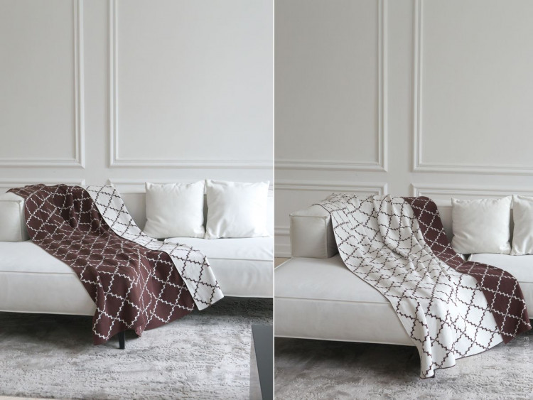 Плед La Modno Diamond Brown-Ecru 150x200 см