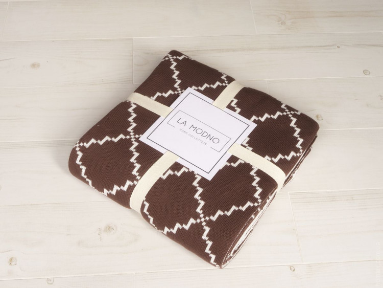 Плед La Modno Diamond Brown-Ecru 150x200 см