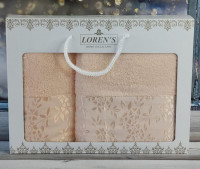Набор махровых полотенец Mame Lorens из 2 шт 50х90 см + 70х140 см, модель 18