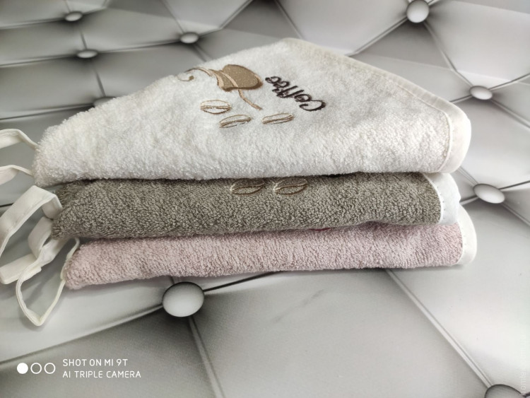 Набор круглых кухонных полотенец Pupilla из 3 -х шт. 50x50 см, модель 4