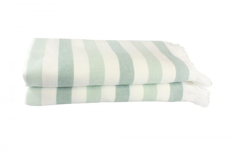 Полотенце махровое Hobby STRIPE Peshtemal мятный 70x140 см