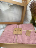Постільна білизна Limasso Bassin Vintage з вафельною фактурою Old Rose євро