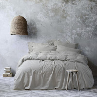 Білизна постільна Lotus Home Washed cotton Solid light antracite сімейний 