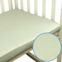 Простынь детская Руно бязевая на резинке в кроватку голубая 60х120 см
