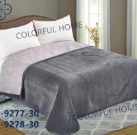 Покривало велюрове Colorful Home Зигзаг 200х230 см сіре