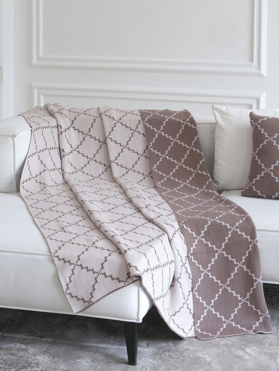 Плед La Modno Diamond Dark Beige-Beige 150x200 см