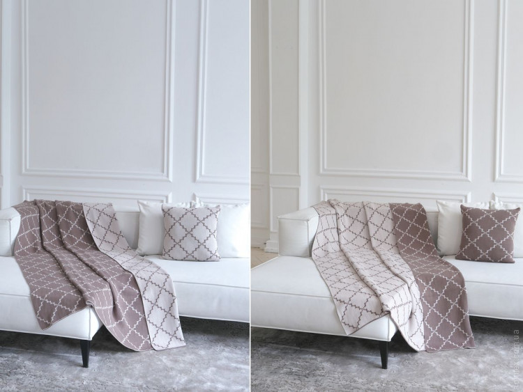 Плед La Modno Diamond Dark Beige-Beige 150x200 см