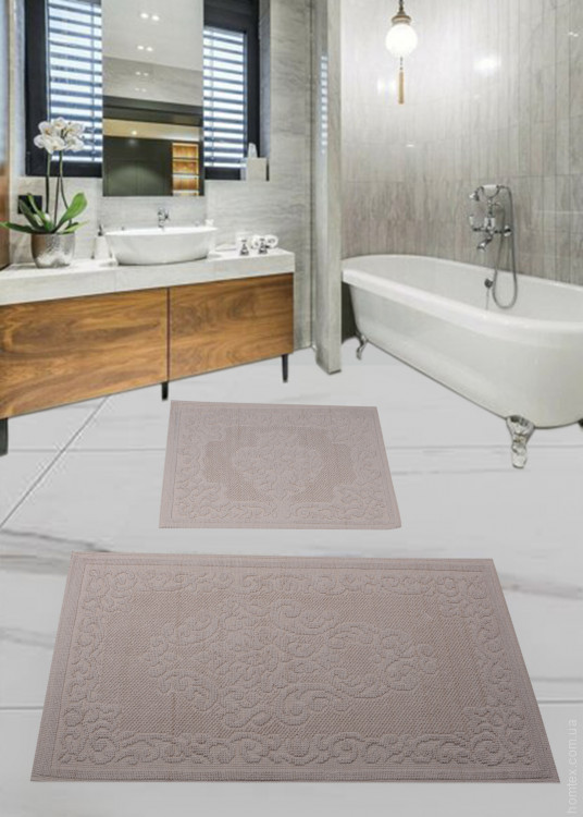Набор ковриков для ванной комнаты Diva Sultana Cream 60x100+50x60 см