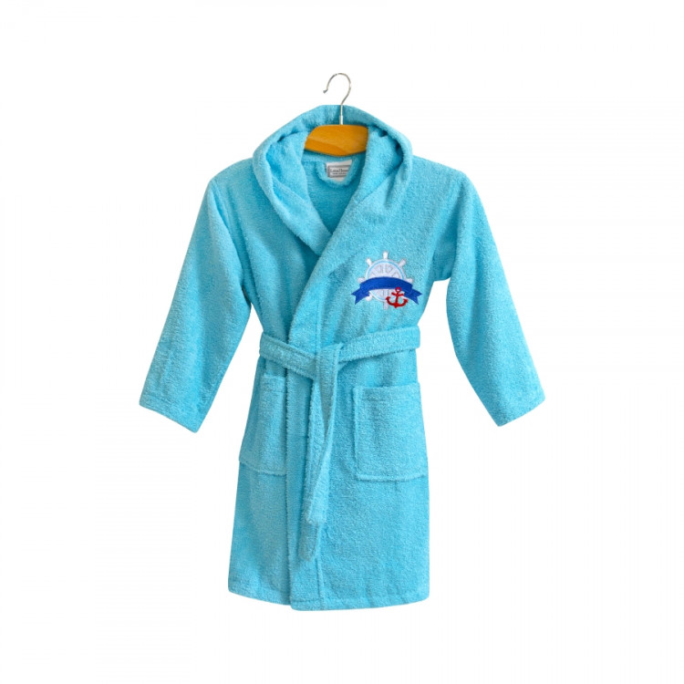 Халат детский Lotus - Marine 5-6 лет бирюзовый