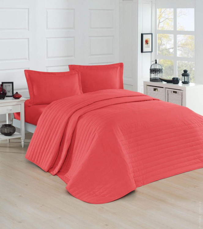 Покрывало стеганое Eponj Home Monart coral коралловый 220x240 см
