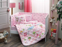Набор TAC Princess Pink (6 предметов) в кроватку с бортиками и одеялом