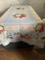 ​Скатертина гобеленова новорічна Alltex 140x180 см модель 1