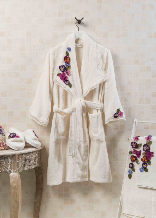 Банний халат Home Sweet Home Violet