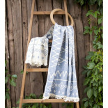 Полотенце пляжное Barine Pestemal Kilim Denim синее 90х160 см