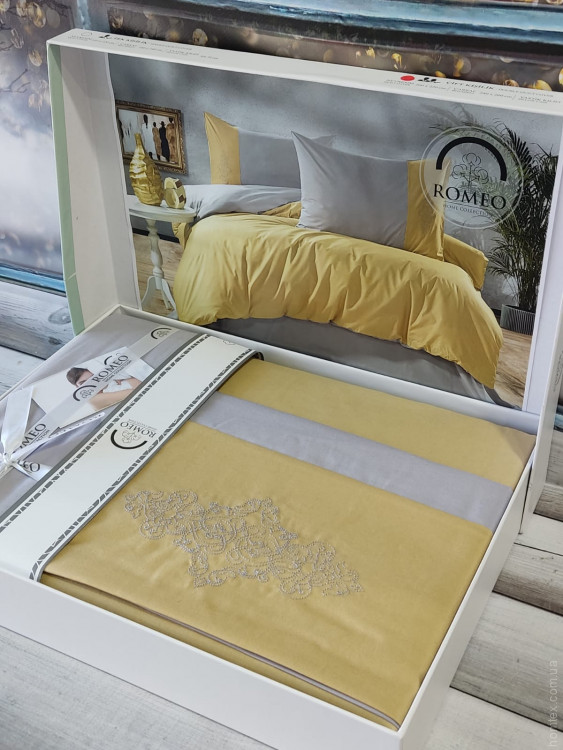Постільна білизна Romeo Home з вишивкою, модель 1, євро