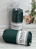 Простирадло сатинова Romeo Home 180x200+30 см з наволочками аквамарин