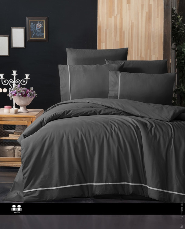 Постільна білизна First Choice De Luxe Alisa anthracite євро