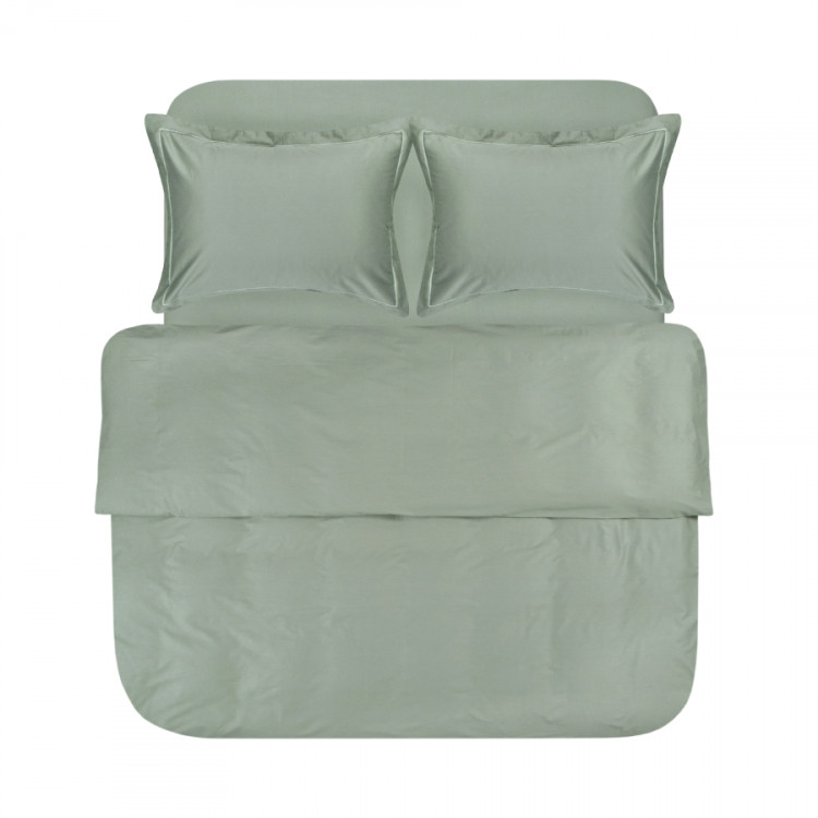 Постільна білизна Lotus Home сатин Dakota Modern оливкова євро