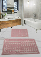 Набор ковриков для ванной комнаты Diva Wave Pink 60x100+50x60 см