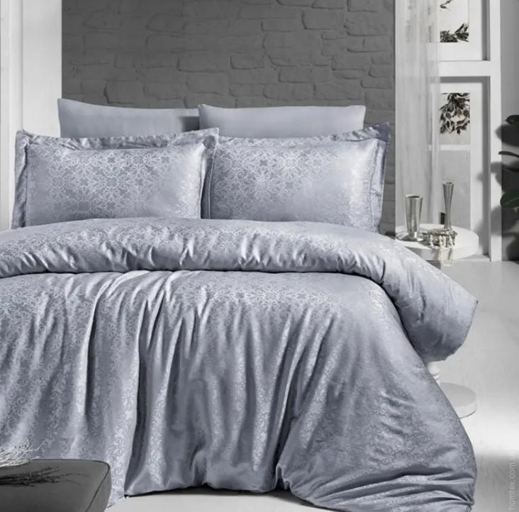 Постельное белье First Choice Lamone gri жаккард полуторный