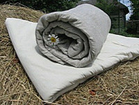 Льняное одеяло с хлопковой тканью 140х110 см