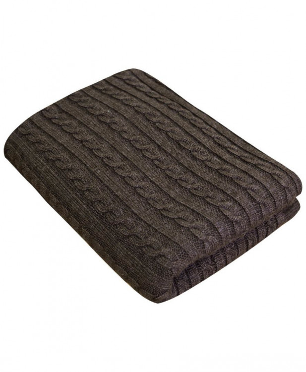 Плед вязаный Прованс косы SOFT мокко 220x240 см