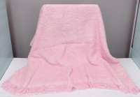 Полотенце махровое жаккардовое ZERON розовое 100х150 см, плотность 500 г/м2