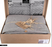 Постельное белье La Maison Afra Charcoal из муслина евро