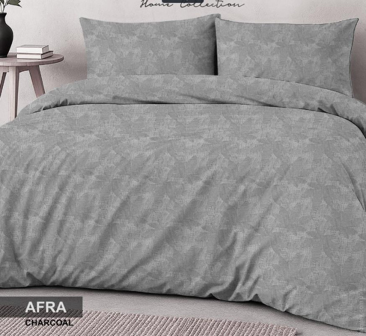 Постільна білизна La Maison Afra Charcoal з мусліну євро