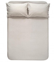 Простынь с наволочками Lotus Home Washed Cotton Kahve-bej 260x280 см 