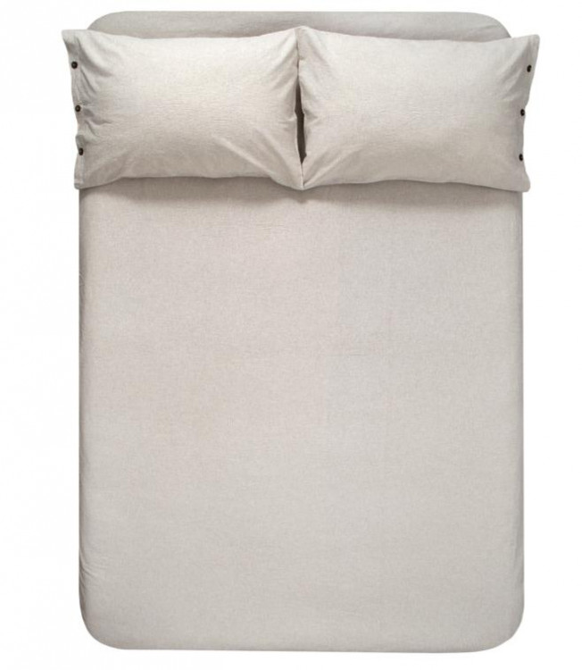 Простынь с наволочками Lotus Home Washed Cotton Kahve-bej 260x280 см 